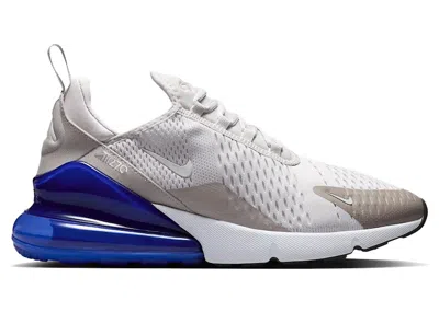 Pre-owned Nike Men's  Air Max 270 Sneakers In Vast Grey/college Grey/racer Blue In Multi