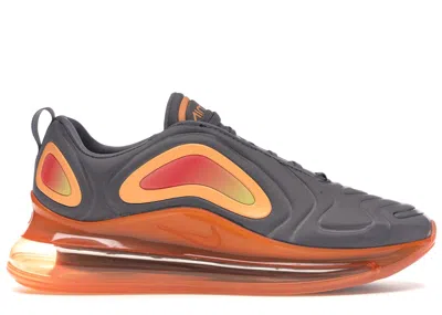 Pre-owned Nike Men's  Air Max 720 Sneakers In Black/fuel Orange