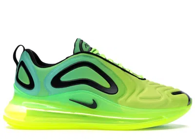Pre-owned Nike Men's  Air Max 720 Sneakers In Volt/black/bordeaux