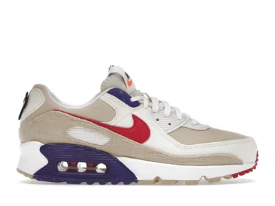 Pre-owned Nike Men's  Air Max 90 Air Sprung Sneakers In Coconut Milk In Sesame/rush Pink/coconut Milk Sesame