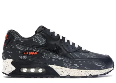 Pre-owned Nike Men's  Air Max 90 Atmos Tiger Camo Sneakers In Black/dark Charcoal