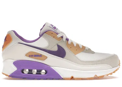 Pre-owned Nike Men's  Air Max 90 Citron Sneakers In White/action Grape/phantom