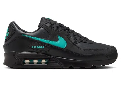 Pre-owned Nike Men's  Air Max 90 Clear Jade Sneakers In Dark Smoke Grey/clear Jade Ii/black In Multi