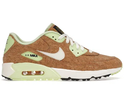 Pre-owned Nike Men's  Air Max 90 Golf Nrg Cork Sneakers In Beechtree/barely Volt/black In Multi