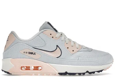 Pre-owned Nike Men's  Air Max 90 Golf Nrg Seersucker Sneakers In Hydrogen Blue/crimson Tint In Multi