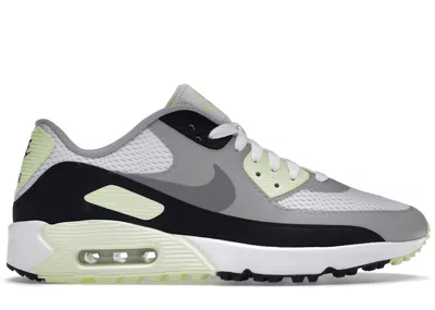 Pre-owned Nike Men's  Air Max 90 Golf Particle Grey Barely Volt Sneakers In White/black/light Smoke Grey