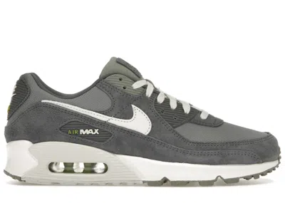 Pre-owned Nike Men's  Air Max 90 Premium Sneakers In Iron Grey/dark Stucco/pear In Multi