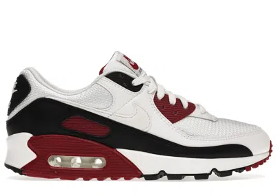 Pre-owned Nike Men's  Air Max 90 Recraft Sneakers In White/new Maroon