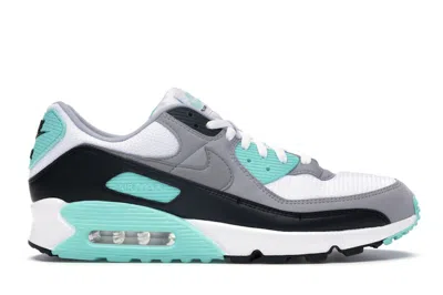 Pre-owned Nike Men's  Air Max 90 Recraft Turquoise Sneakers In White/particle Grey/black