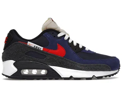 Pre-owned Nike Men's  Air Max 90 Se Running Club Sneakers In Deep Royal/university Red/black