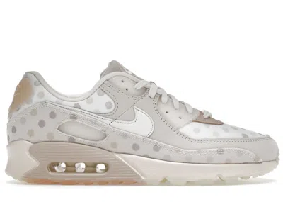 Pre-owned Nike Men's  Air Max 90 Shimmer Polka Dot Sneakers In Desert In Shimmer Sand/desert Sand