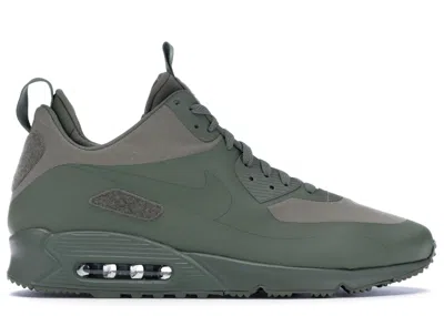 Pre-owned Nike Men's  Air Max 90 Sneakerboot Patch Green Sneakers In Steel Green