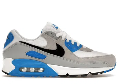Pre-owned Nike Men's  Air Max 90 Sneakers In White/photo Blue/pure Platinum