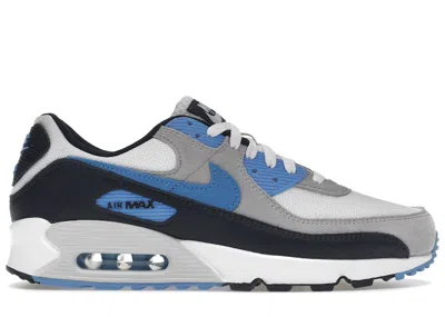 Pre-owned Nike Men's  Air Max 90 Sneakers In White/university Blue/pure Platinum