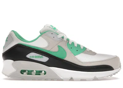 Pre-owned Nike Men's  Air Max 90 Spring Green Sneakers In White/anthracite/pure Platinum