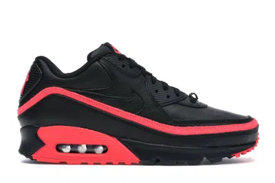 Pre-owned Nike Men's  Air Max 90 Undefeated Sneakers In Black/solar Red