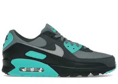 Pre-owned Nike Men's  Air Max 90 Wolf Grey Sneakers In Cool Grey/dusty Cactus/black In Multi
