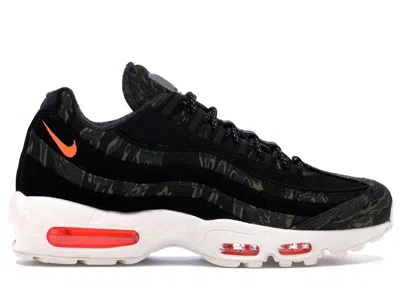 Pre-owned Nike Men's  Air Max 95 Carhartt Wip Camo Sneakers In Black/total Orange/sail In Multi