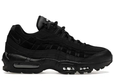 Pre-owned Nike Men's  Air Max 95 Essential Triple Sneakers In Black/anthracite