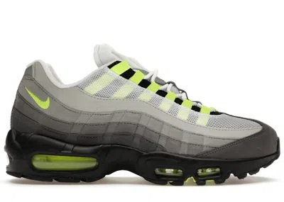 Pre-owned Nike Men's  Air Max 95 Og Neon (2015) Sneakers In Black/volt/medium Ash
