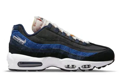 Pre-owned Nike Men's  Air Max 95 Se Running Club Deep Royal Blue Sneakers In Black/sail/obsidian