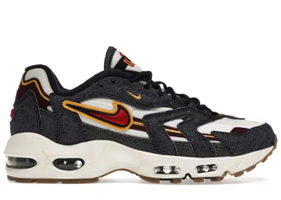 Pre-owned Nike Men's  Air Max 96 Ii Sneakers In Blackened Blue/gym Red/light Bone In Multi