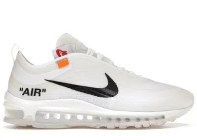 Pre-owned Nike Men's  Air Max 97 Off Sneakers In White/cone/ice Blue
