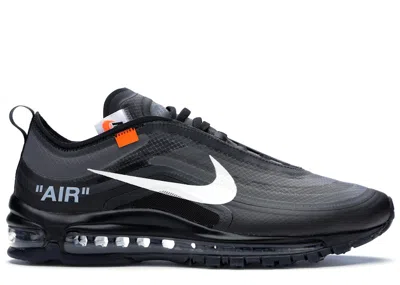 Pre-owned Nike Men's  Air Max 97 Offwhite Sneakers In Black/cone