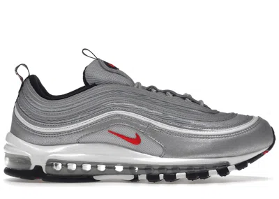 Pre-owned Nike Men's  Air Max 97 Og Silver Bullet (2022) Sneakers In Metallic Silver/university Red/black In Multi