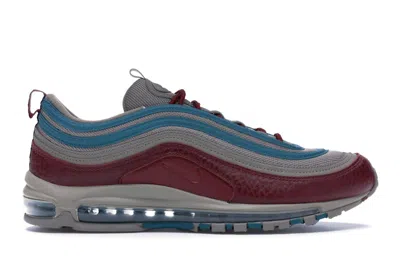 Pre-owned Nike Men's  Air Max 97 Team Red Sneakers In Light Taupe/geode Teal