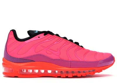 Pre-owned Nike Men's  Air Max 97/plus Sneakers In Racer Pink/hyper Magenta/total Crimson