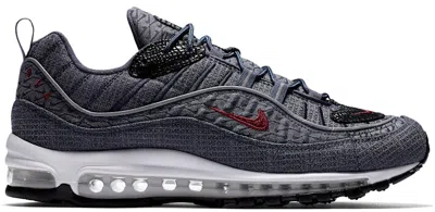 Pre-owned Nike Men's  Air Max 98 Sneakers In Thunder Blue/team Red/diffused Blue
