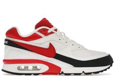 Pre-owned Nike Men's  Air Max Bw Og Sneakers In White/sport Red/black