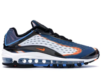 Pre-owned Nike Men's  Air Max Deluxe Sneakers In Cool Grey/total Orange/blue Force