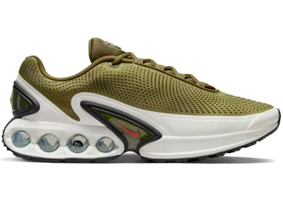 Pre-owned Nike Men's  Air Max Dn Sneakers In Olive Flak/gym Red/black In Multi