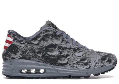 Pre-owned Nike Men's  Air Max Lunar90 Sp Moon Landing Sneakers In Reflective Silver/metallic Gl