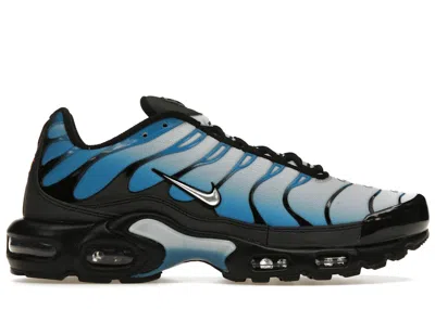 Pre-owned Nike Men's  Air Max Plus Gradient Sneakers In Blue/black/metallic Silver In Multi