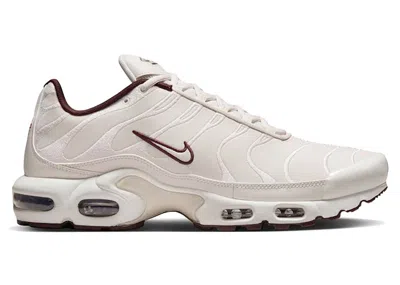 Pre-owned Nike Men's  Air Max Plus Prm Sneakers In Phantom/light Bone/burgundy Crush