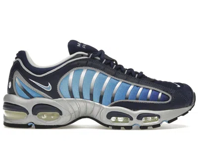 Pre-owned Nike Men's  Air Max Tailwind 4 Metallic Silver Sneakers In Blue Void/university Blue/white