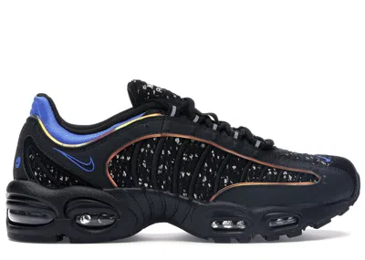 Pre-owned Nike Men's  Air Max Tailwind 4 Supreme Sneakers In Black/hyper Cobalt Blue In Multi