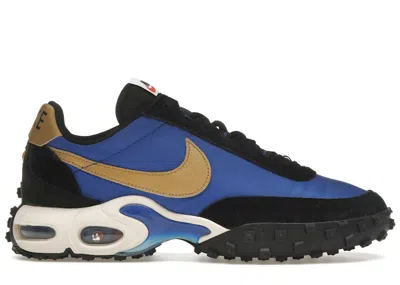 Pre-owned Nike Men's  Air Max Waffle Racer Sp Sneakers In Hyper Blue/metallic Gold/black In Multi