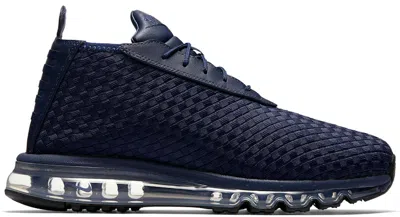 Pre-owned Nike Men's  Air Max Woven Boot Sneakers In Midnight Navy Blue/black