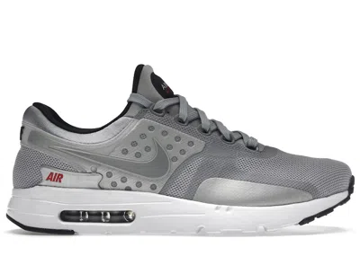Pre-owned Nike Men's  Air Max Zero Silver Bullet Sneakers In Metallic Silver/university Red/black