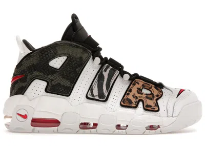 Pre-owned Nike Men's  Air More Uptempo 96 Animal Instinct Sneakers In Summit White/black In Multi