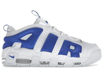 Pre-owned Nike Men's  Air More Uptempo Low Sneakers In White/psychic Blue/hyper Royal In Multi