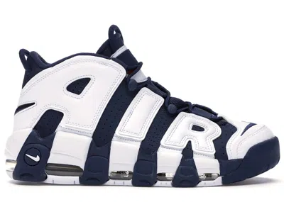 Pre-owned Nike Men's  Air More Uptempo Olympic (2016/2020) Sneakers In White/metallic Gold/university Red
