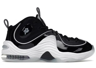 Pre-owned Nike Men's  Air Penny 2 Patent Football Grey Sneakers In Black/ Color/white