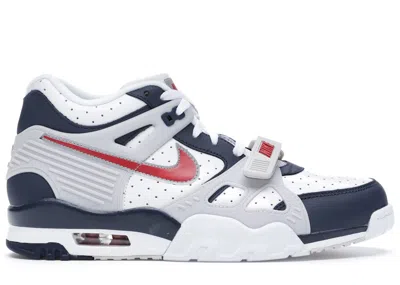 Pre-owned Nike Men's  Air Trainer 3 Usa (2020) Sneakers In Midnight Navy Blue/white/vast Grey In Multi