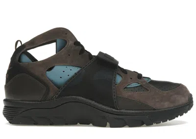 Pre-owned Nike Men's  Air Trainer Huarache Baroque Brown Sneakers In Black/smokey Blue/velvet Brown In Multi