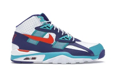Pre-owned Nike Men's  Air Trainer Sc High Miami Dolphins Sneakers In Navy Blue/teal/orange